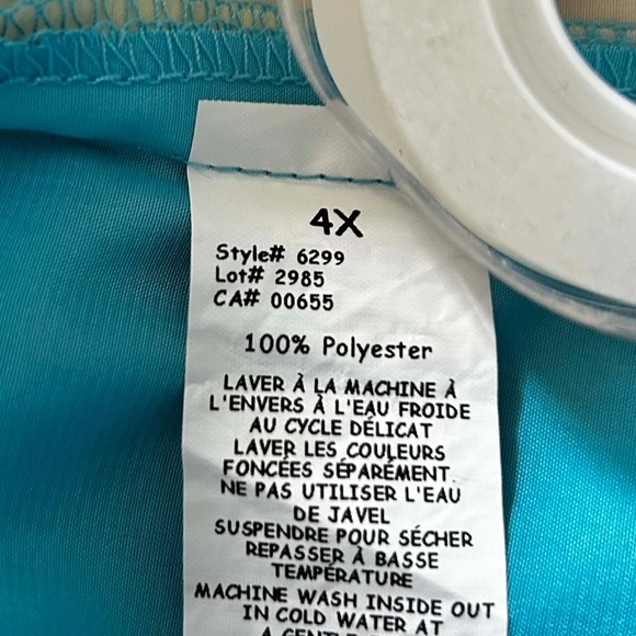 NEW PHOTOS! TUNIC, BELTED, BLUE & WHITE, SIZE 4X, MADE IN CANADA!, PRINTED, BOAT - Picture 7 of 13